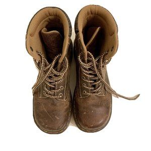 Dr Martens JESSICA Size 7 Women Brown Leather Lace Up Fashion Ankle Boot Worn